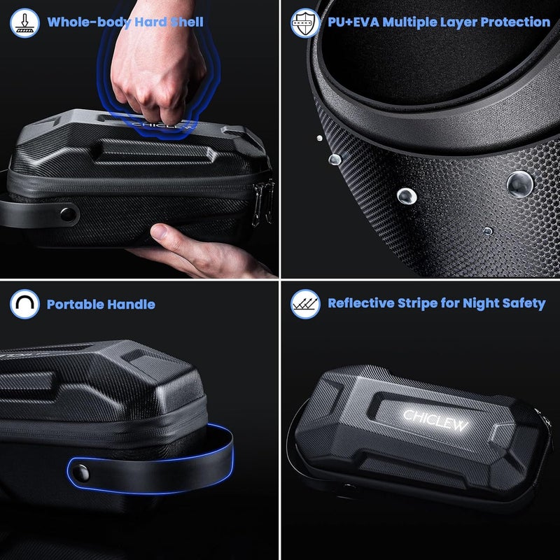 CHICLEW 3L Large Scooter Bag with Handle, Portable Electric Scooter Storage Bag, Waterproof XL Handlebar Pouch Bag for Scooters, Bikes, Segway Niu, with Small Coded Lock & Screw Fixation Design - Image 5